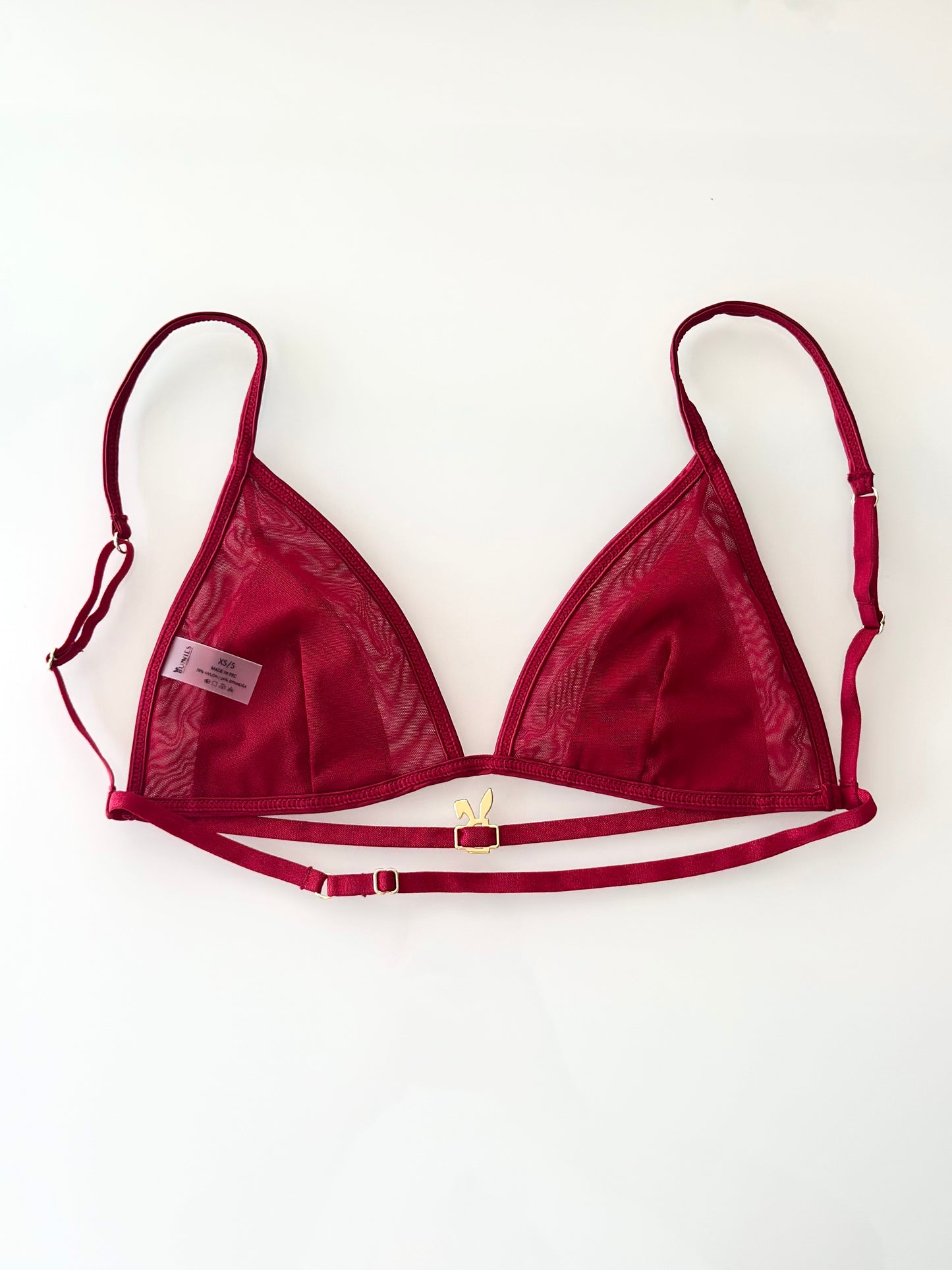 LINGERIE SET IN RED WINE - BUNNIES' ROOM