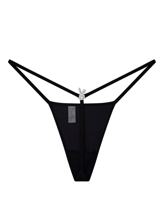 ICED OUT G-STRING IN BLACK - BUNNIES ROOM