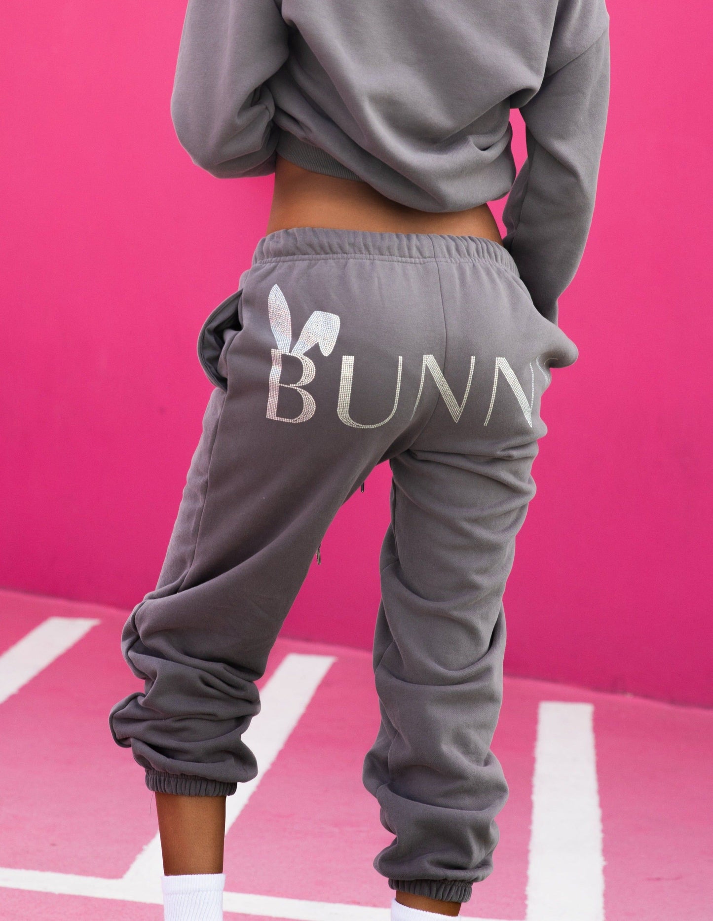 SWEATPANTS IN VINTAGE GREY - BUNNIES ROOM