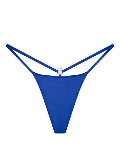 ICED OUT BUNNY G-STRING THONG IN ROYAL BLUE