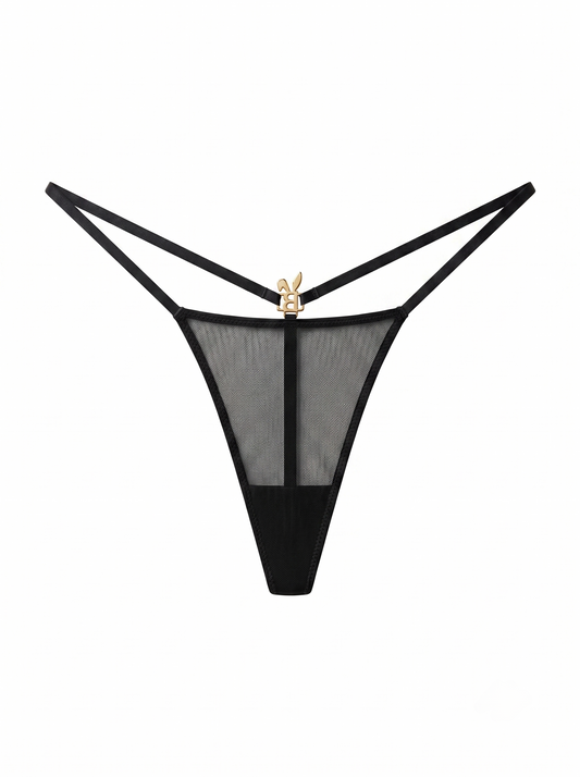 MESH G-STRING IN BLACK