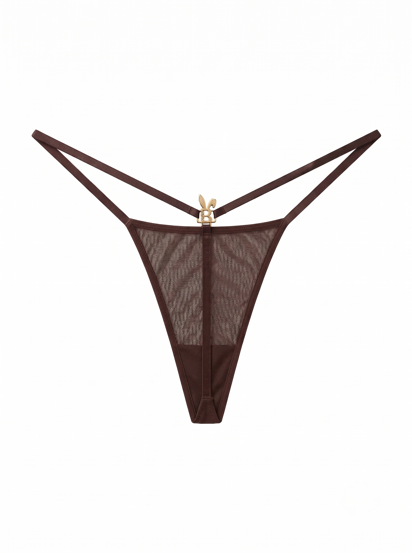 MESH G-STRING IN ESPRESSO BROWN