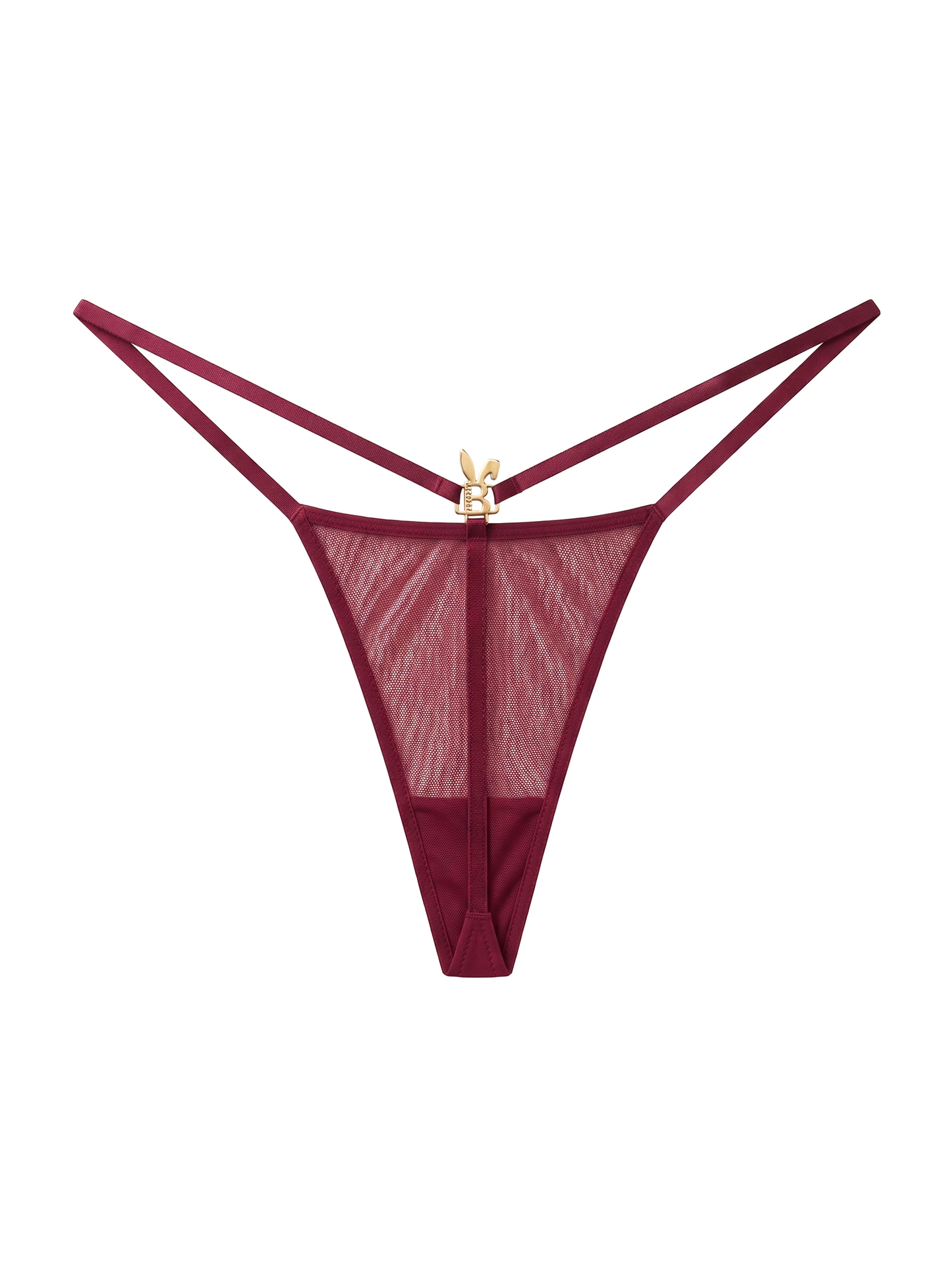 MESH G-STRING IN RED WINE