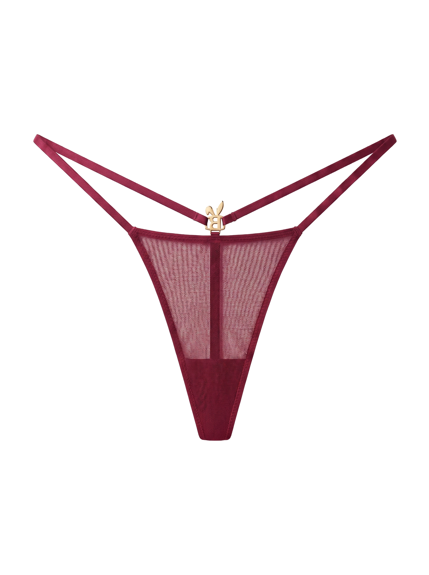 MESH G-STRING IN RED WINE