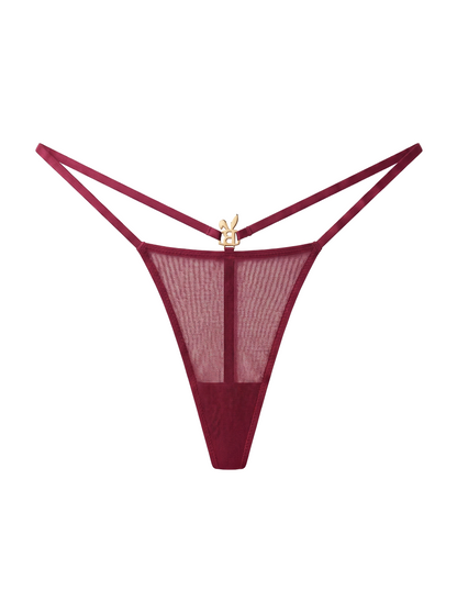 MESH G-STRING IN RED WINE